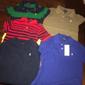 Lot of 5 Boys’ Ralph Lauren Polos